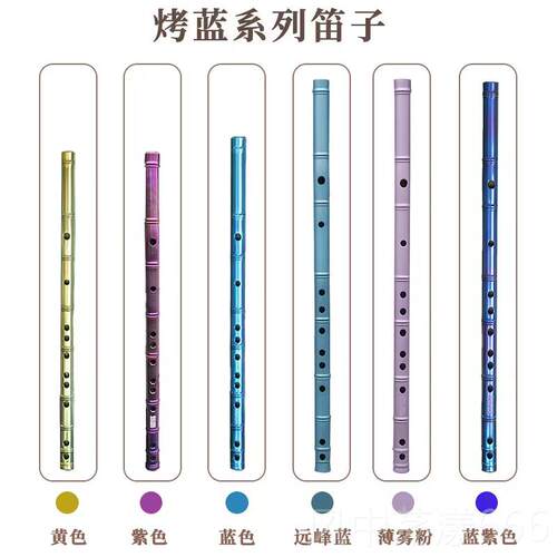 正品钛合金调笛子专E业演奏竹笛纯钛加厚金属横笛FGDCA童儿乐器初