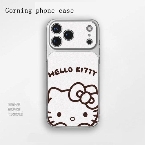 苹果iPhone17小羊皮手机hellokitty套适用于小米17一加Ace5至尊版华为Nova15OPPOfindx9proIQOO