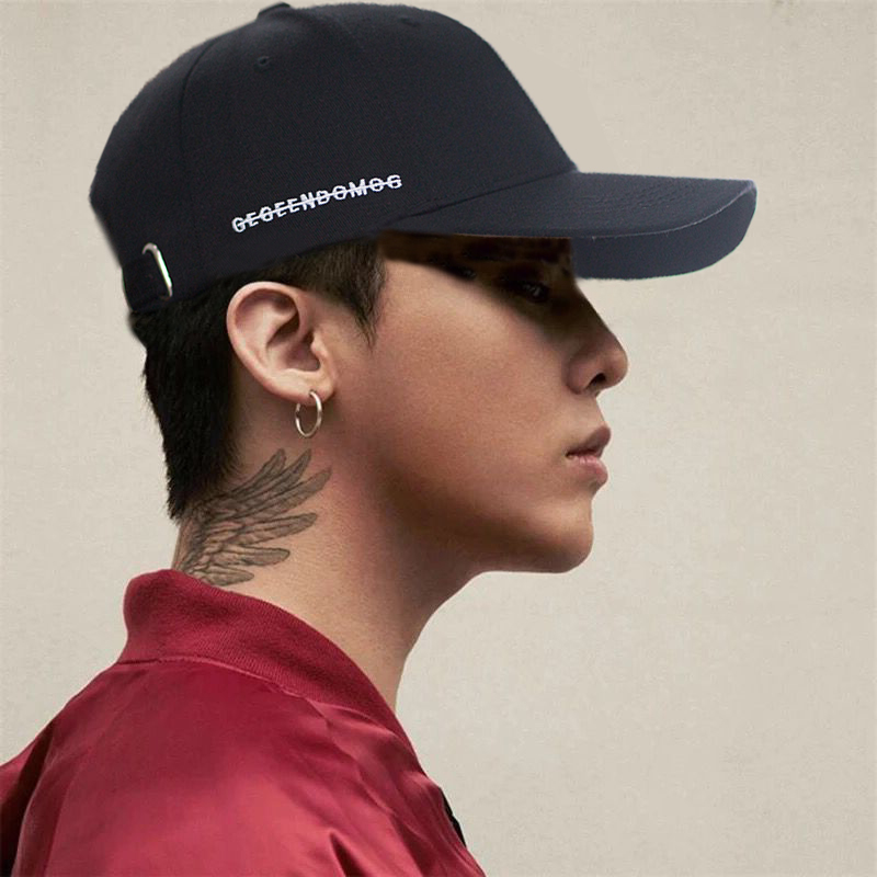 帽子男春夏天字母棒球帽女韩版潮百搭ins时尚遮阳嘻哈鸭舌帽黑色