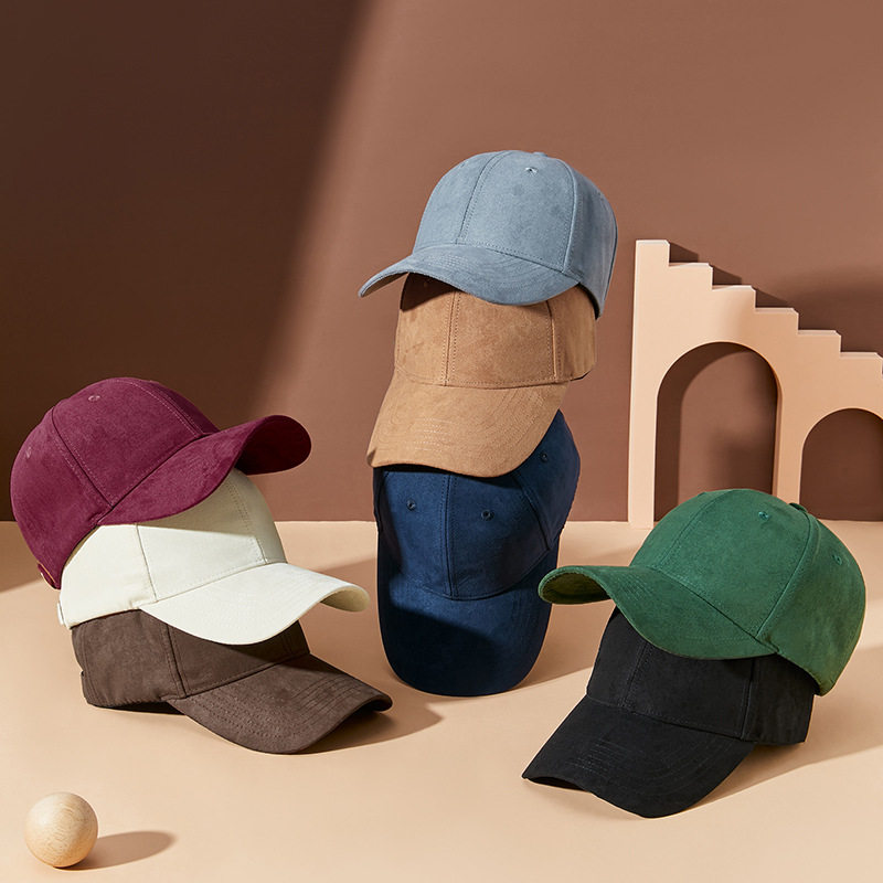 女帽子新款百搭秋冬季毛绒布加厚保暖棒球帽男士韩版潮黑色鸭舌帽