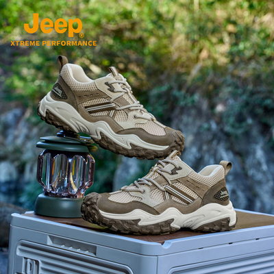 吉普2025夏季耐磨防滑包头徒步鞋