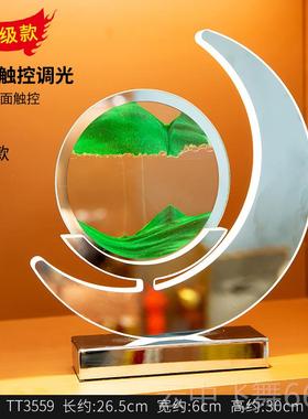 正品沙画 画摆件饰沙漏创意解压办流公客厅酒柜电视室柜家居装品