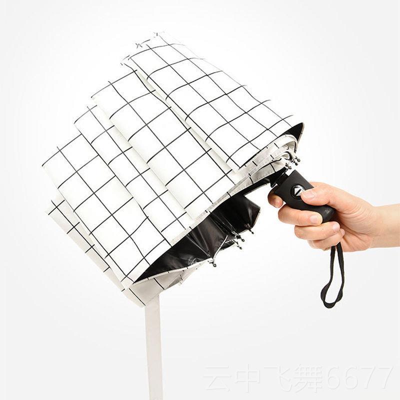 正品全用自红动雨伞女黑色晴雨两折叠值遮阳女生高颜网双层男款太