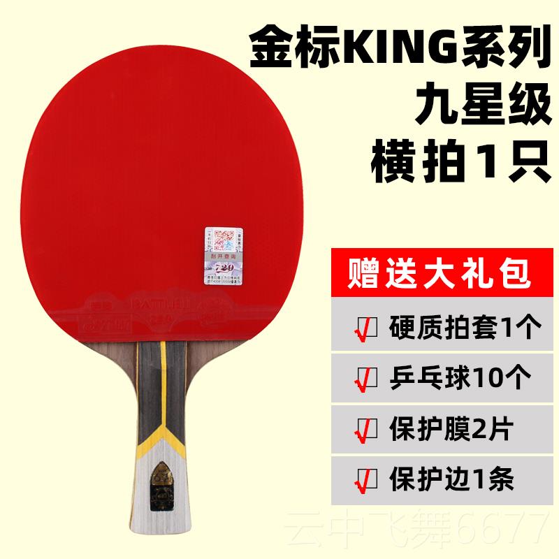 正品友谊7球29乒乓球拍直成品拍九星9星球碳素乒乓拍单拍兵乓拍拍