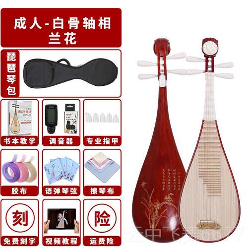 正品语老木料红琵琶初学入门自学乐器演奏检定考试梨木弹成人儿童