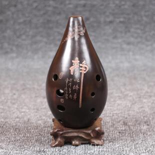 正品薰烧满口埙十孔业演款10孔专陶埙古埙吹调奏乐器F调G埙奏追乐