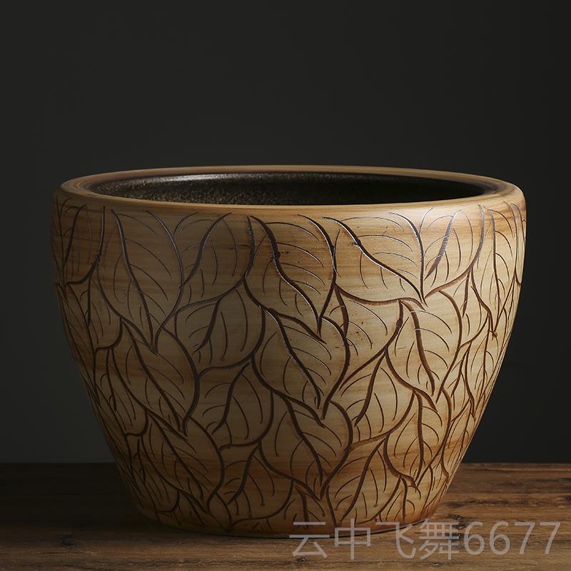 正品景德镇陶瓷大缸锦鲤缸院金鱼缸荷花睡莲树大门海老庭水式箱