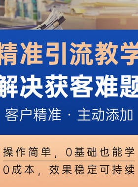 seo搜索精准引流教学教程一对一教学
