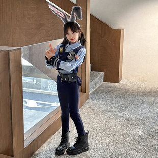 朱迪兔子警官cos服女大童套装2025秋新款女孩万圣疯狂动物城衣服