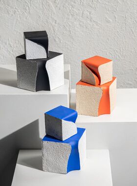 简约现代谜色魔方摆件客厅桌面玄关样板间书房创意几何饰品