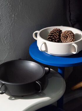 中古风托盘摆件现代家居客厅样板间陶瓷装饰品收纳果盘桌面高级感