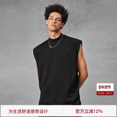 BODYDREAM夏季 小高领凉感背心男国潮宽松休闲运动坎肩纯棉无袖 T恤