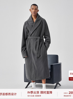 BODYDREAM HOME摇粒绒长款睡袍男冬季保暖松弛睡衣加厚浴袍家居服