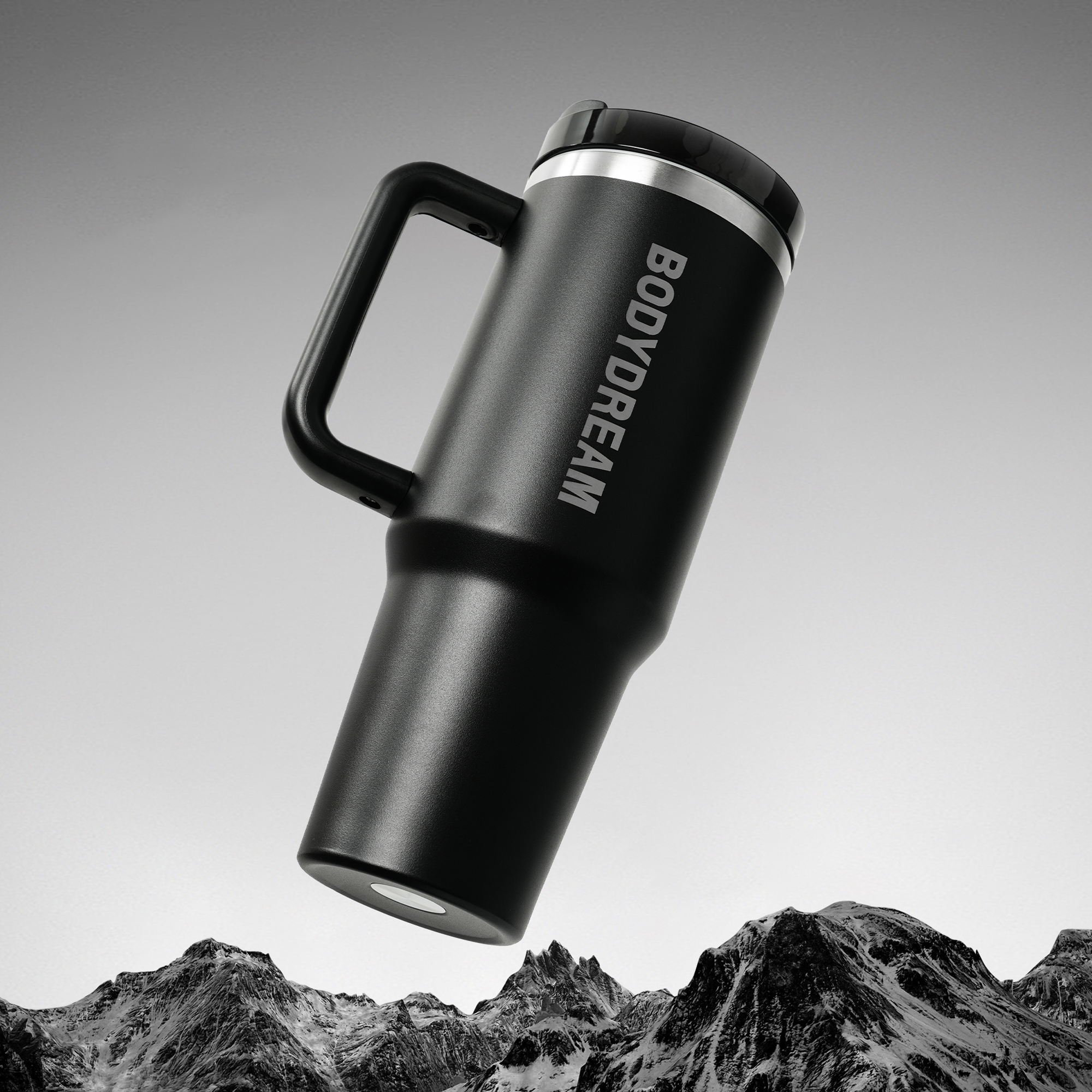 BODYDREAM40oz大容量汽车杯304不锈钢保温杯便携带手柄吸管冰霸杯