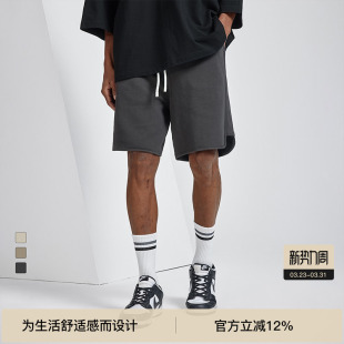 宽松纯棉针织五分裤 BODYDREAM短裤 休闲纯色短卫裤 大码 男重磅美式