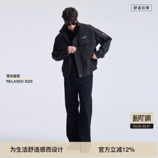 BODYDREAM重工徽章哈灵顿G9 夹克男宽廓形立领外套 硬核显壮工装