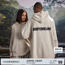 BODYDREAM国潮印花连帽卫衣男秋季 上衣美式 情侣装 休闲帽衫