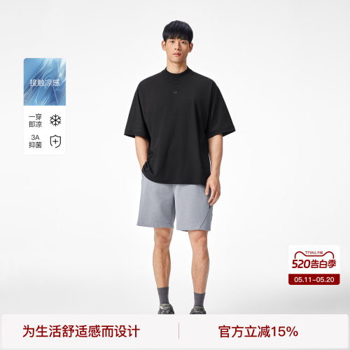 【冷空气系列】BODYDREAM夏季小高领短袖男凉感抗菌T恤休闲上衣