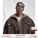 BODYDREAM灯芯绒加厚外套男冬季 保暖宽松休闲仿羊羔绒巴恩风夹克