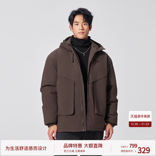 夹克宽松休闲90绒外套 加厚保暖工装 BODYDREAM羽绒服男款 冬季