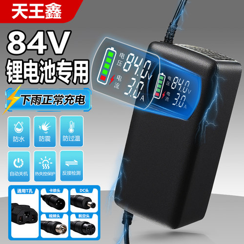 三元84V20串快充电动车充电器