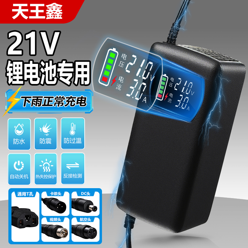 三元21V5串快充电动车充电器