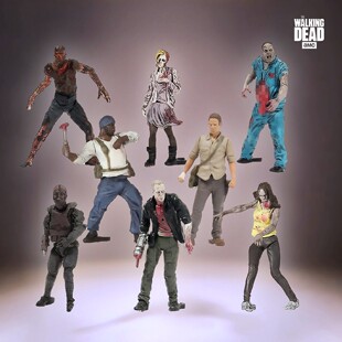 麦克法兰行尸走肉积木盲盒二代迷你人偶套装1/35兼容其他拼装模型