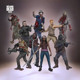 麦克法兰行尸走肉积木盲盒三代迷你人偶套装1/35兼容其他拼装模型