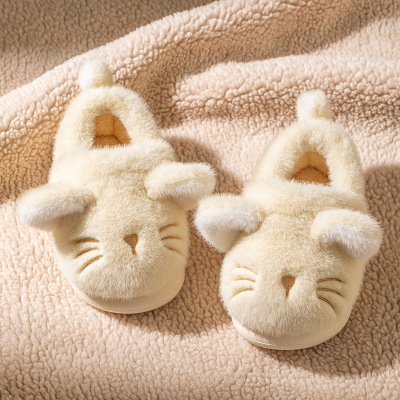 儿童棉拖鞋冬季家居室内防滑宝宝棉鞋男女童加绒保暖包跟毛毛绒鞋