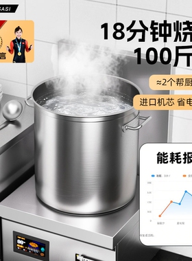 哈萨斯商用电磁炉15kw卤肉熬汤大率电磁灶8000W汤锅商业电灶台功