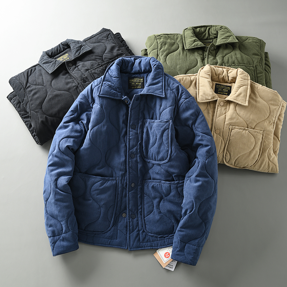 休闲葫芦绗缝工装棉衣夹克棉服