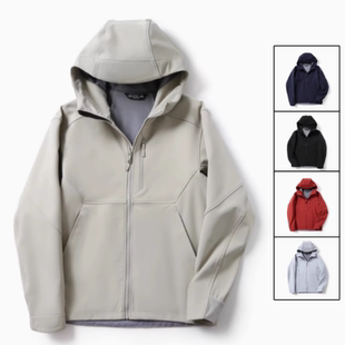 飞禽系列 鸟家软壳冲锋衣男女同款春秋新款户外防水加绒连帽外套