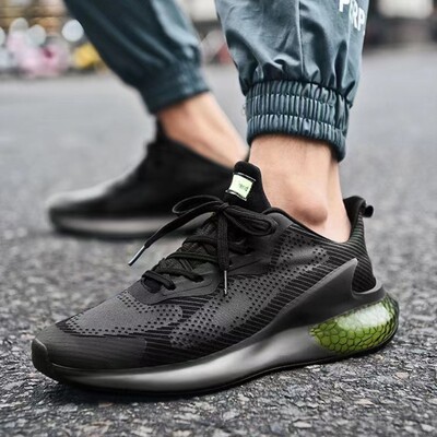 减震防滑透气低帮系带运动跑步鞋