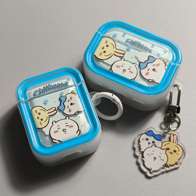 吉伊卡哇Airpods Pro3蓝牙耳机保护套适用苹果2025款airpods pro耳机保护壳透明防摔airpods4透明保护壳PRO2