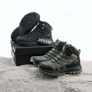 外贸捡漏登山鞋中帮轻便男士户外防水防滑耐磨越野减震旅游徒步鞋