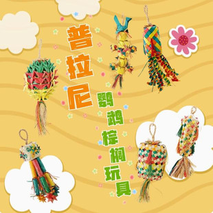 棕榈叶鸟用品鸟玩具玄凤牡丹凯克挂摇晃觅食啃咬鹦鹉玩具普拉尼