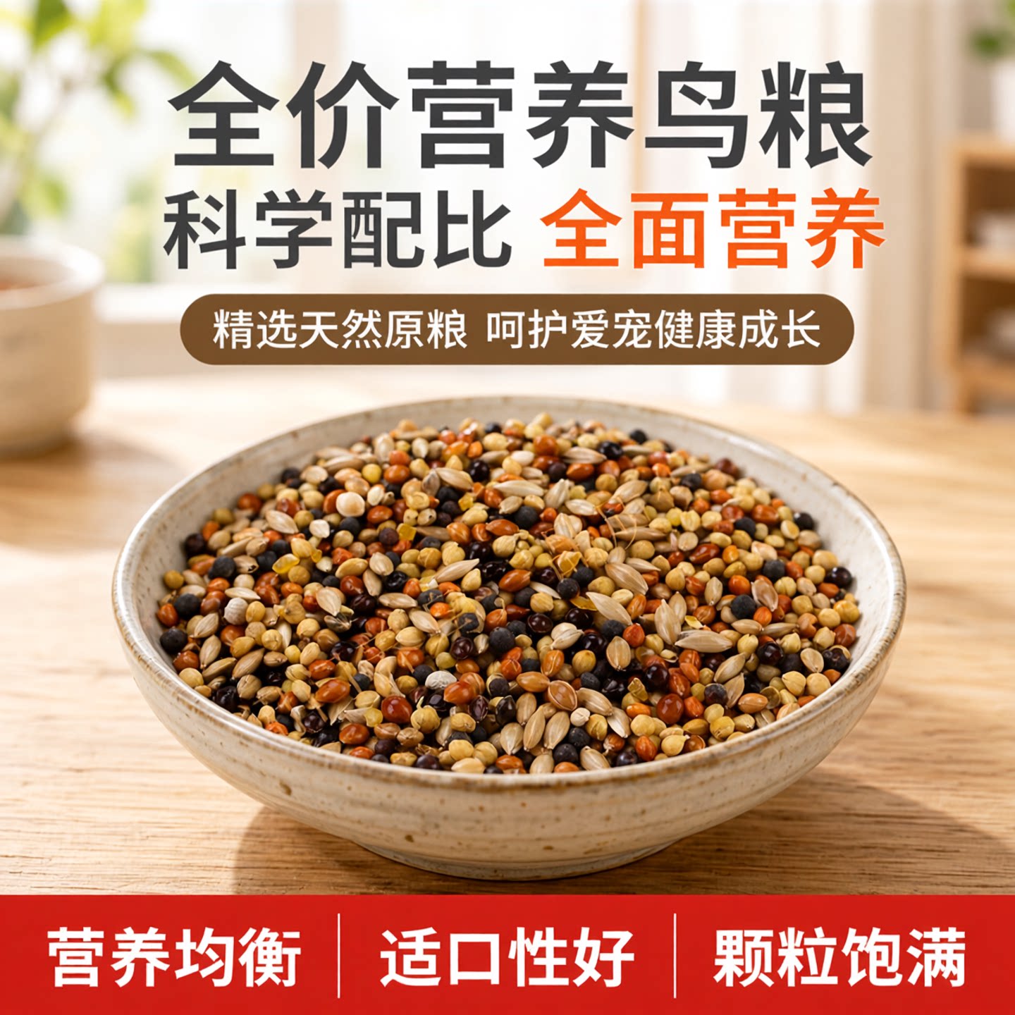 小型鹦鹉混合饲料文鸟虎皮太平洋小玄风一斤价鸟粮天然食材成鸟