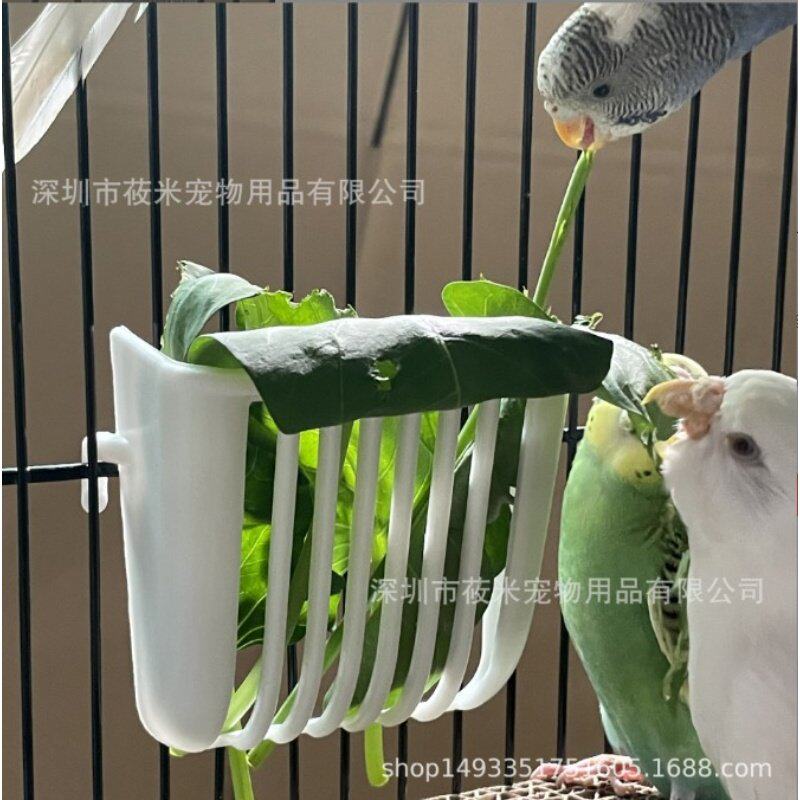 鹦鹉水果蔬菜挂篮架固定小鸟水果叉 挂式食盒喂鸟神器
