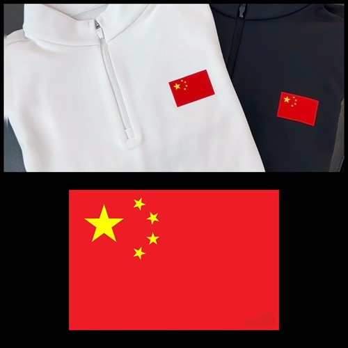 衣服贴标国旗烫画热转印烫画贴新款烫画印花贴冷撕五星红旗熨烫贴