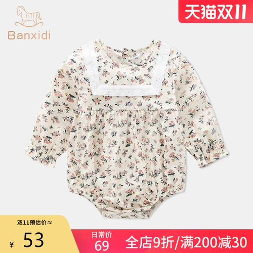 Детский комбинезон, боди для новорожденных для девочек, термобелье для принцессы, в западном стиле, осенний