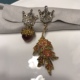 the Lunch ritz设计师松果枫叶耳环