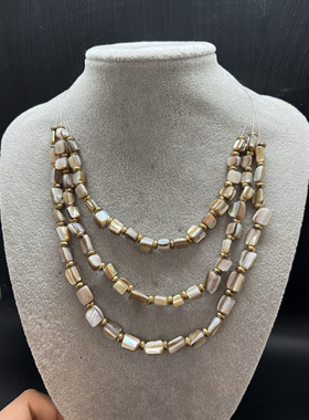 天然贝壳项链女款时尚百搭气质锁骨链小众设计感高级感轻奢颈链