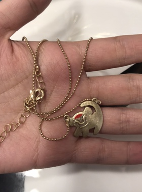 Disn*y 全铜镀真金生肖小狗短款项链金色