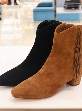 卡迪娜女鞋 KA256117 2025年冬靴中跟时装靴商场专柜同款