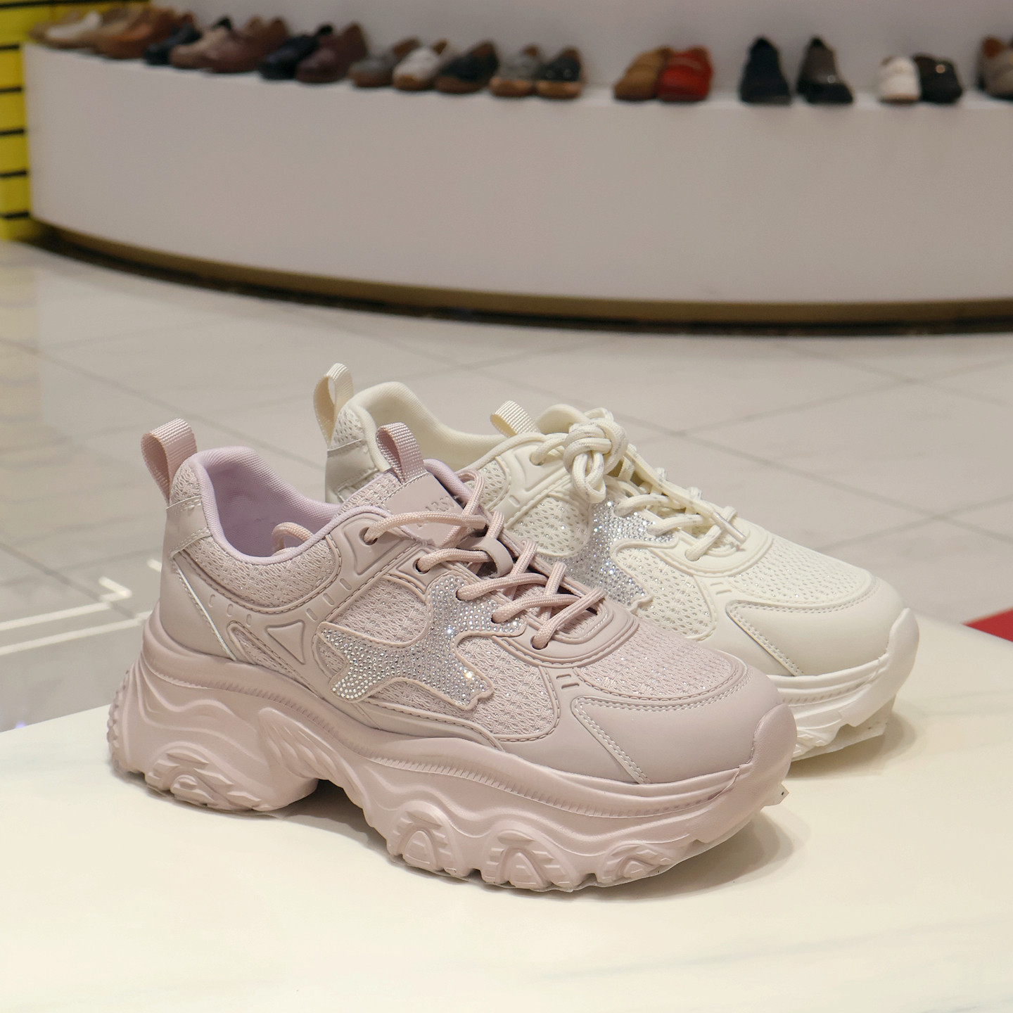 HCS261611 HARSON哈森2026春款老爹鞋厚底鞋 商场新款