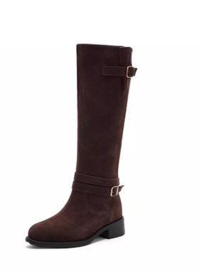 HA252506 HARSON哈森2025年冬靴 长筒方跟靴 商场专柜同款