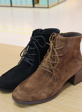 HA252501 HARSON哈森2025年冬靴方跟时装靴 商场专柜同款