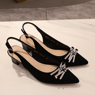 HM256013 HARSON哈森2025年夏款 蝴蝶结凉鞋 商场专柜同款