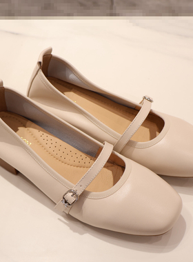 哈森女鞋 HS257928 HARSON2025年春款 方跟玛丽珍 商场新品