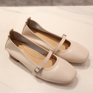 哈森女鞋 HS257928 HARSON2025年春款 方跟玛丽珍 商场新品